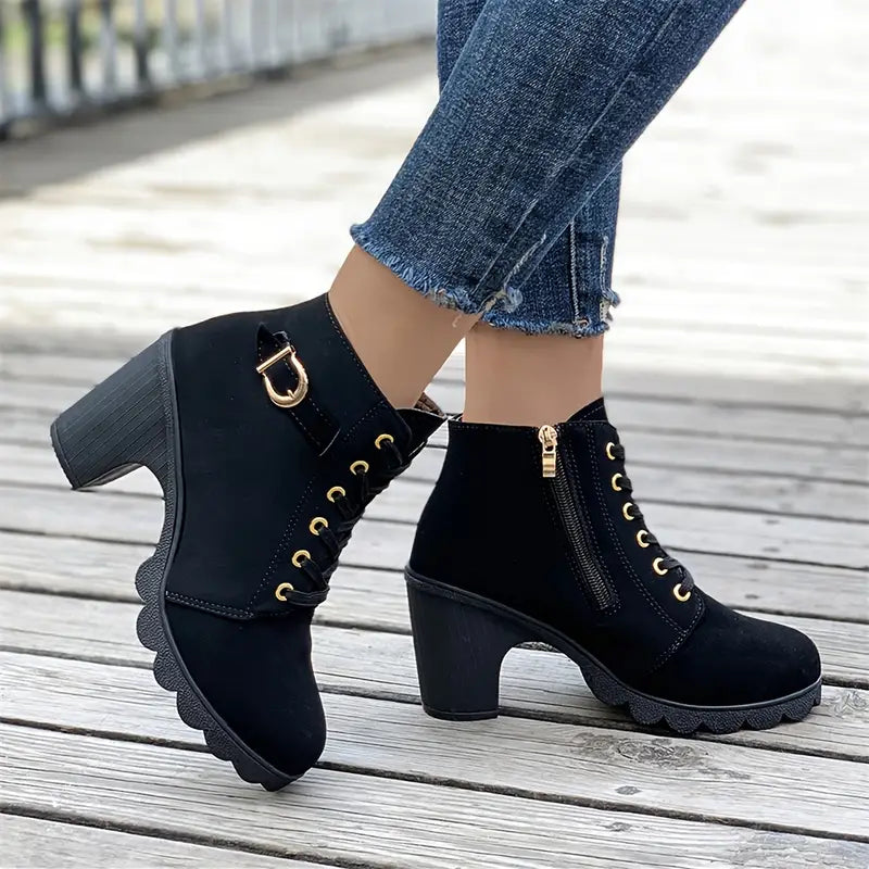 High heel ankle boots