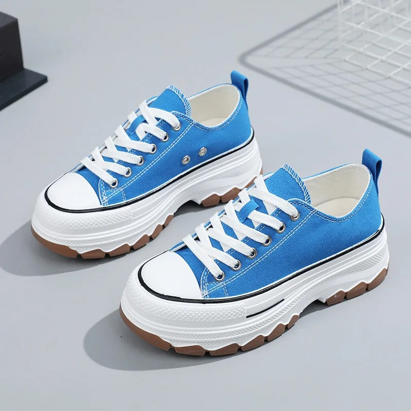 Women's Round Sneakers with Optical Sole