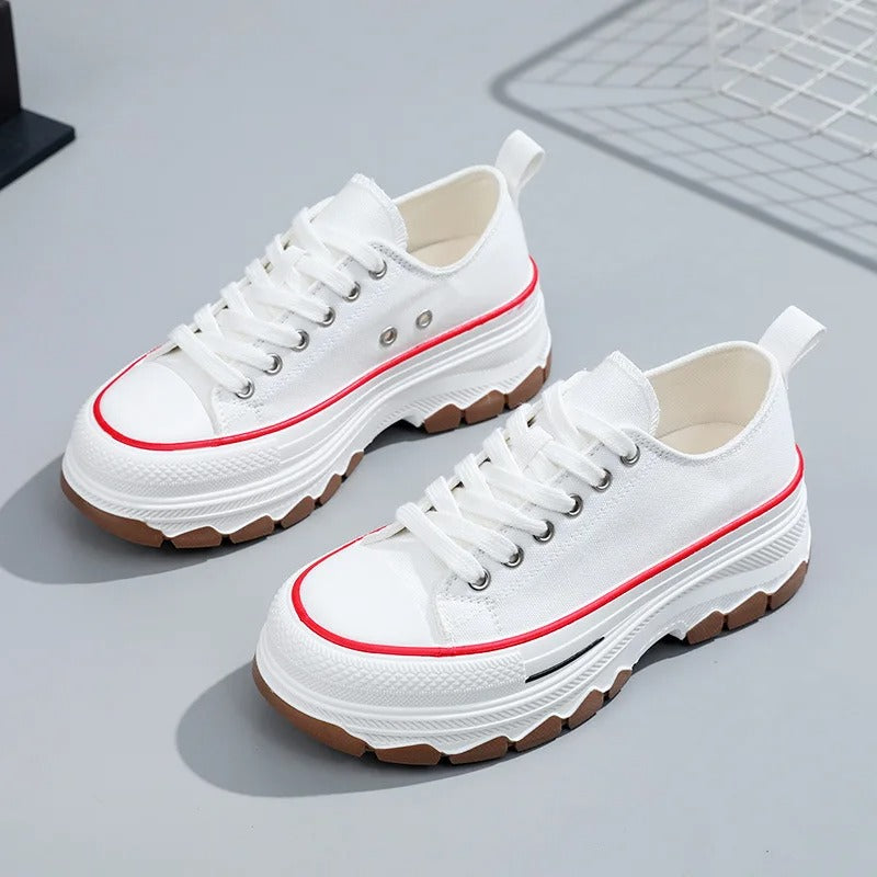 Women's Round Sneakers with Optical Sole