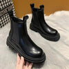 Bottes Chelsea en Cuir pour Femme – Elegance et Confort noir1