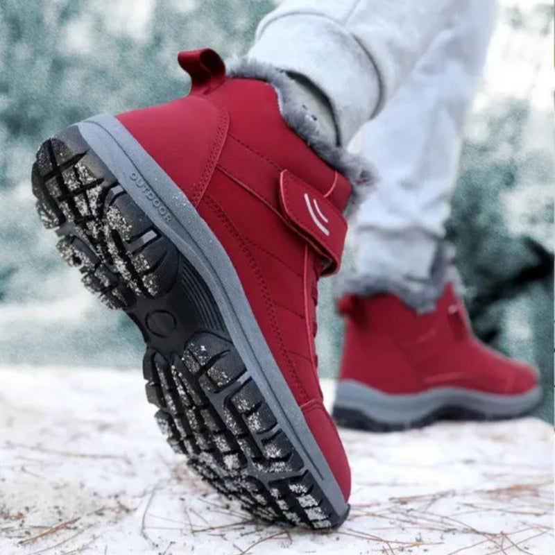 Bottes d'Hiver Chaudes & Impermeables rouge2