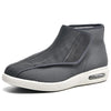 Chaussures Orthopediques et Diabetiques Hautes Larges Personnes Agees gris foncé1