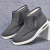 Chaussures Orthopédiques et Diabétiques Hautes Larges Personnes Agées gris foncé

