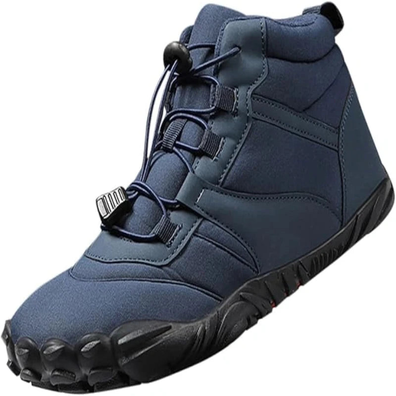 Chaussures Randonnée pieds nus imperméables et chaudes pour l'hiver Homme et Femme-bleu3