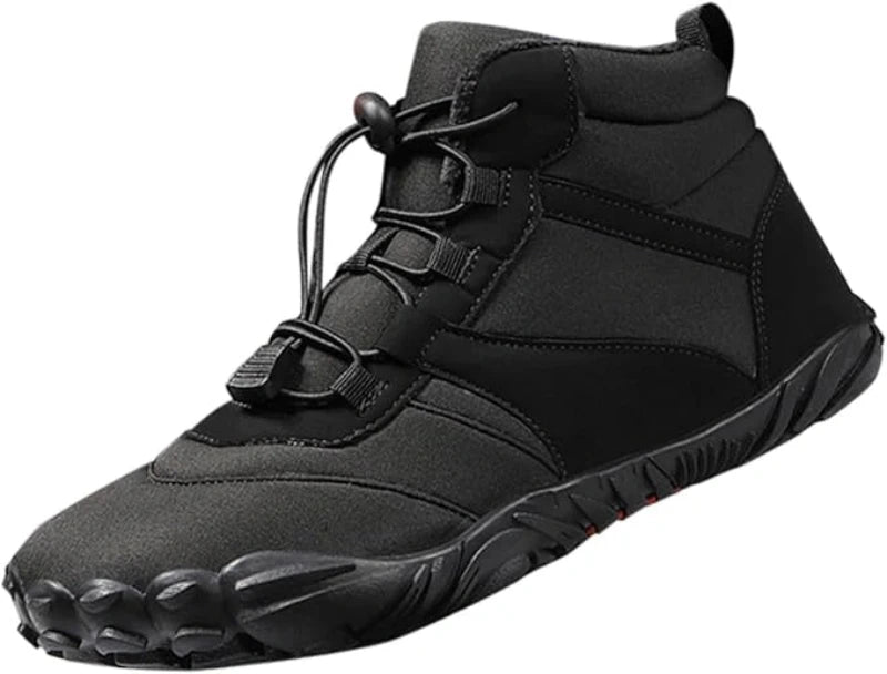 Chaussures Randonnée pieds nus imperméables et chaudes pour l'hiver Homme et Femme-noir3