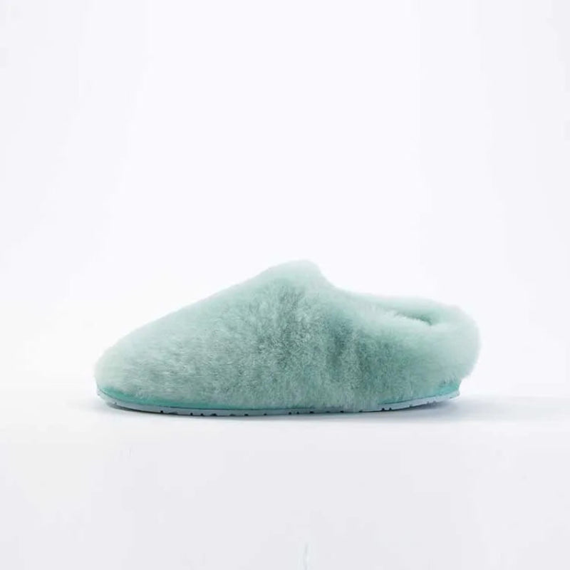 Pantoufles Chaudes et Moelleuses en fourrure douce - Pour Femmes vert