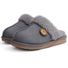 Pantoufles dHiver en Daim avec Doublure en Peluche - Unisexe gris3