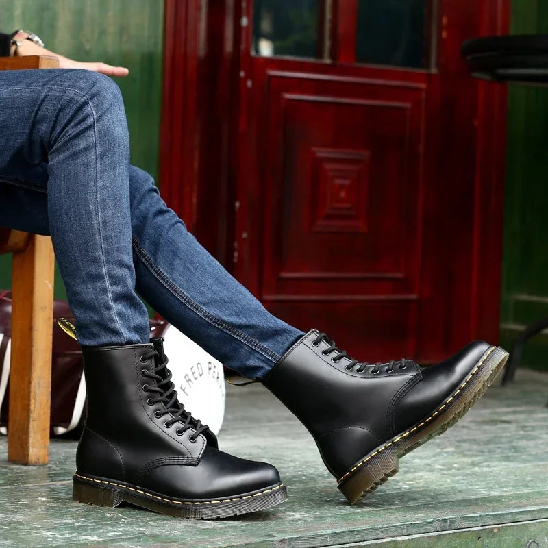 Dr Martens Bottes classiques haute qualité de style britannique