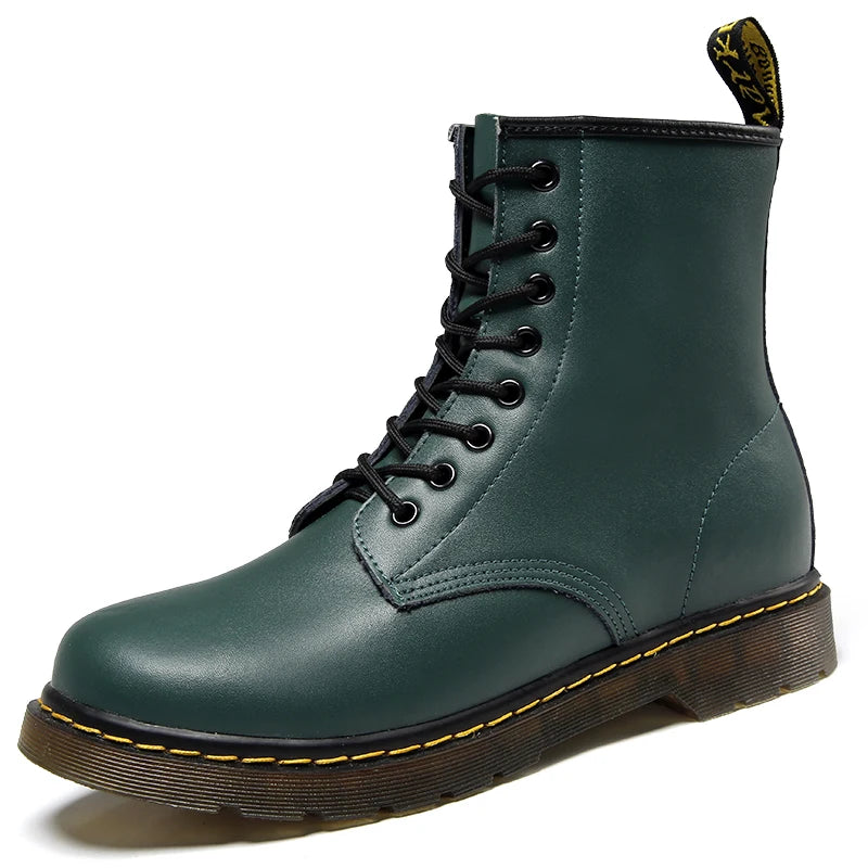 Dr Martens Bottes classiques haute qualité de style britannique vert