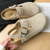 Sabots Retro Antiderapants en Daim & Rembourres en Liege - Pour Femmes gris1