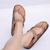 Sandales Croisees Entre-Doigt Antiderapantes abricot2