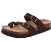 Sandales Croisees Entre-Doigt Antiderapantes marron