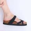 Sandales Croisees Entre-Doigt Antiderapantes noir1