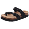 Sandales Croisees Entre-Doigt Antiderapantes noir