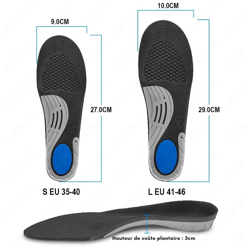 Semelles Intérieures Orthopediques pour Pieds Plats1