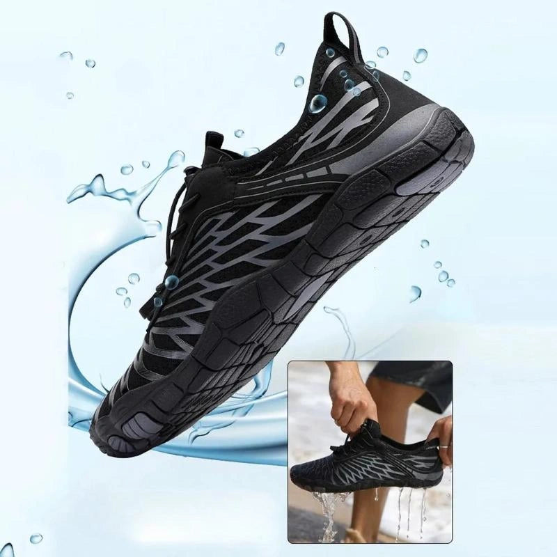 Sneakers Aquatiques Polyvalentes Unisexes - Pieds nus a sechage rapide noir3