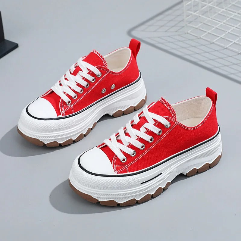 Women's Round Sneakers with Optical Sole