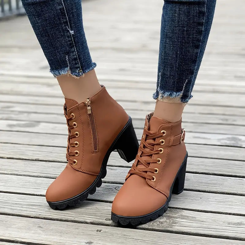 High heel ankle boots