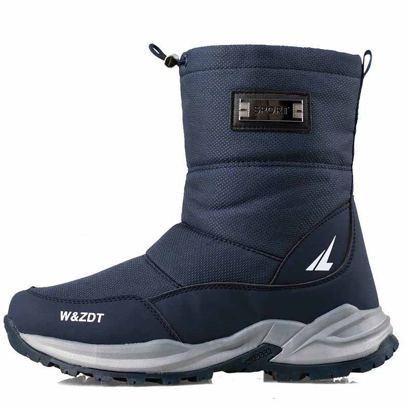 Waterproof and non-slip snow boots with thick fur