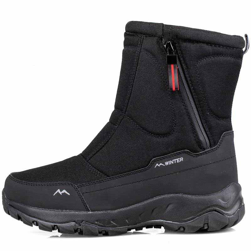 Waterproof and non-slip snow boots with thick fur