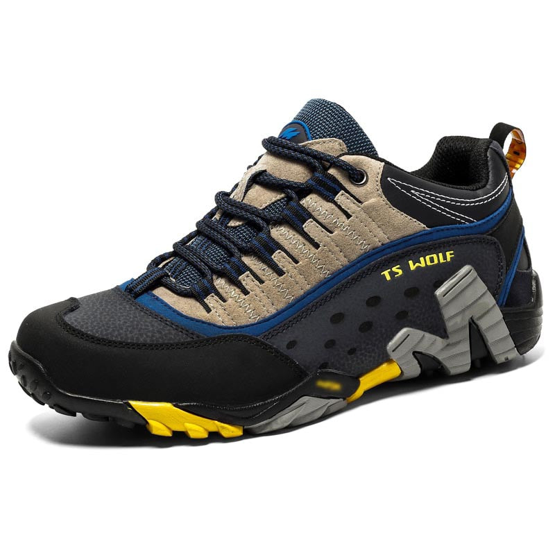 Genuine leather mountain hiking and climbing shoes